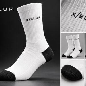 Pack de calcetines X/ELUR en blanco y negro con refuerzo en talón y puntera